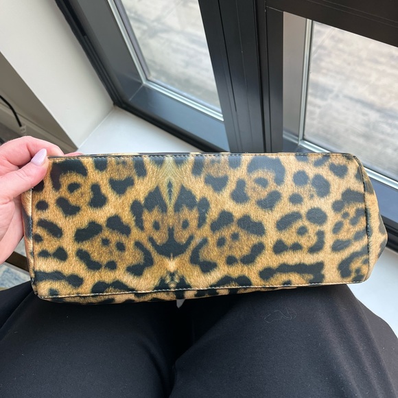 DRIES VAN NOTEN leather leopard tote with shoulder strap - Picture 9 of 12